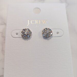 J.Crew Factory Crystal Floral Stud Earrings